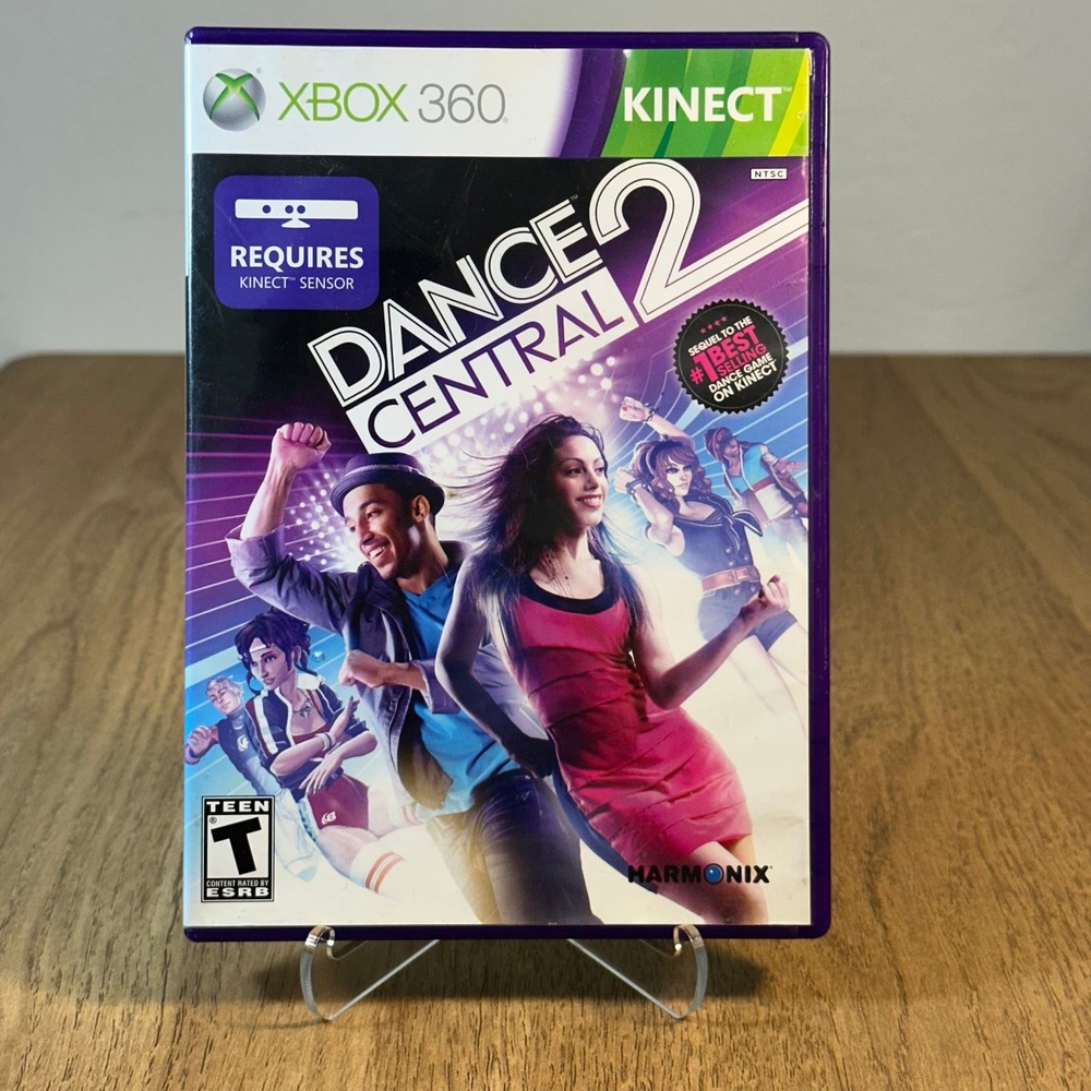 Microsoft Dance Central 2 Xbox 360 Purple Case and Manual Only No Game Good